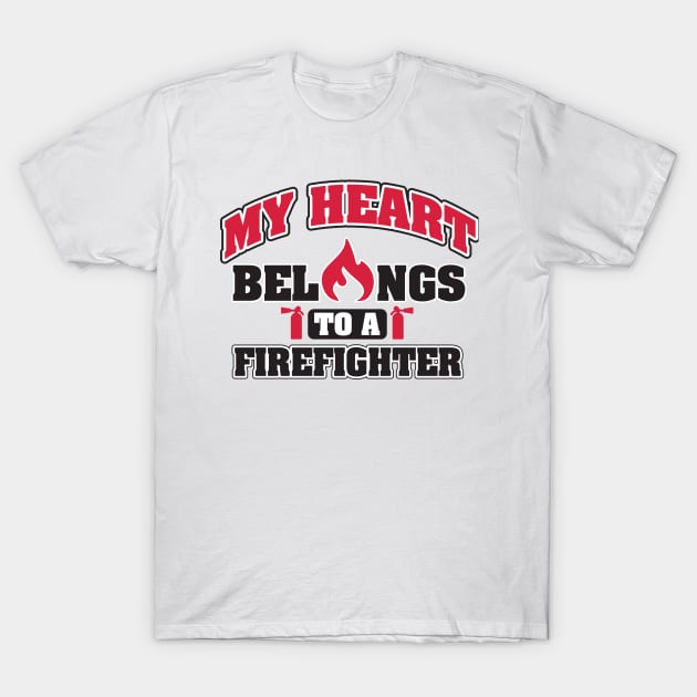 My heart belongs to a firefighter T-Shirt by nektarinchen